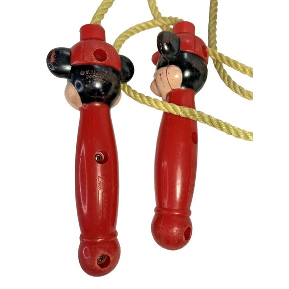 Walt Disney Production Arco Mickey Mouse Jump Rope 72" Rope 5" Handles Vintage - Picture 5 of 12